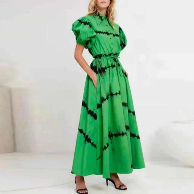 Vintage-Inspired Women's Clothes Stylish Spring Fashion KittenAlarm - Phillipa Puff Sleeves Maxi Dress Vintage-Inspired Women's Clothes Stylish Spring Fashion KittenAlarm - Phillipa Puff Sleeves Maxi Dress