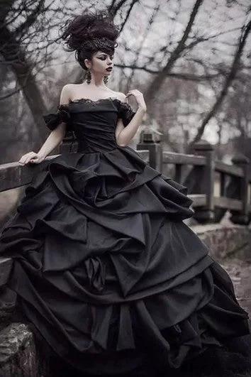 Casual Yet Chic Sales Ball Gown Taffeta Off-the-shoulder Sleeveless Floor-length Wedding Dress with Cascading Ruffles and Ruching Alluring Design