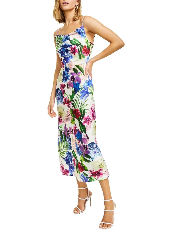 Ends Soon Womens Tea-Length Slouchy Midi Dress Discounts On Casual Weekend Styles