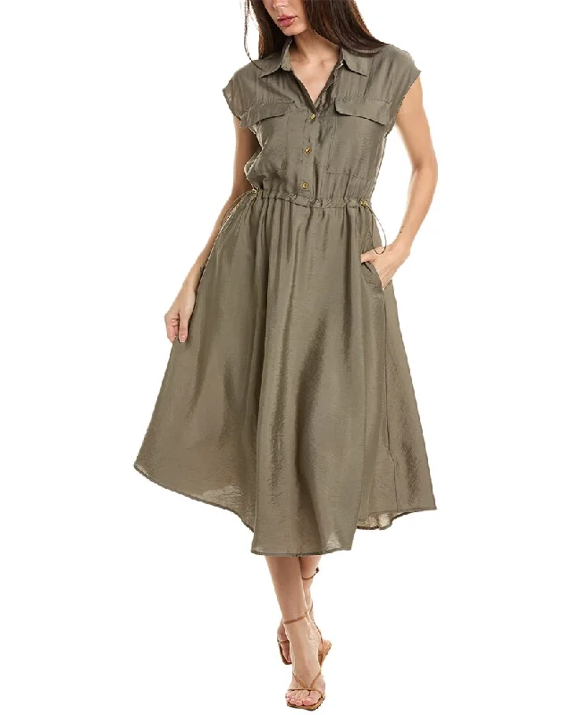 Inspired By You, Designed For You Ellen Tracy Drawcord Waist Midi Dress Statement Piece