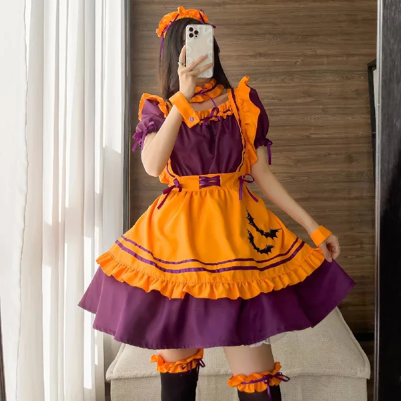 Sale Ends Soon – Don't Miss Out Pumpkin Queen Maid Cosplay Dress
