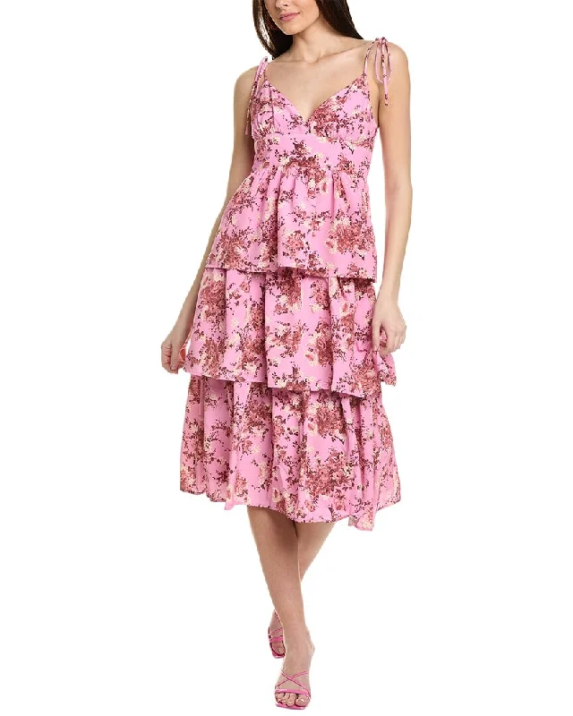 Clearance Sale, All Cheap Line & Dot Midi Dress Hollywood Glam Award - Show Style