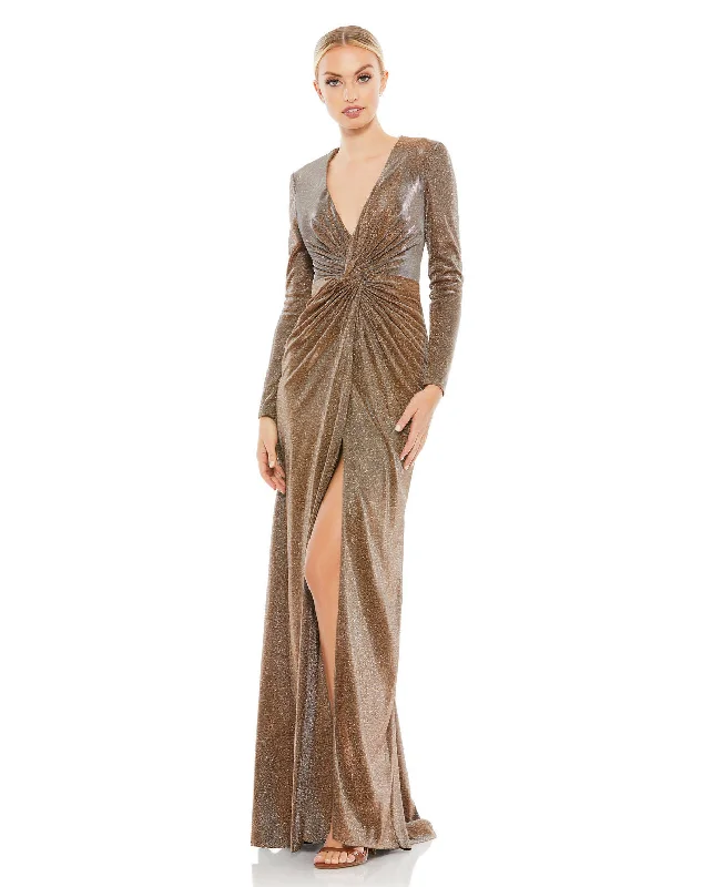 Flash Sale Now Mac Duggal 261941 Long Sleeve Formal Prom Dress Charming Silhouette