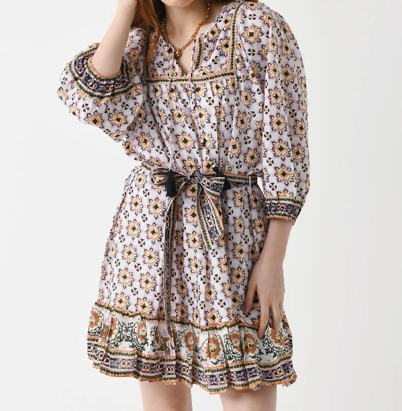 Durable Fashion Picks Giovanna Mini Dress In Marrakesh Print