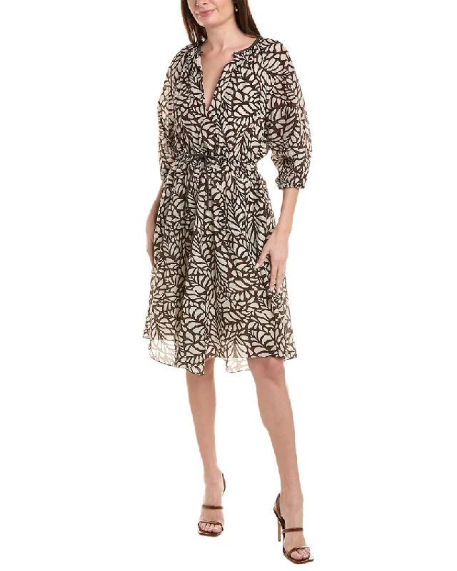Seasonal Style Discounts Brunello Cucinelli Silk-Blend Midi Dress Classic Appeal