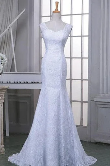 New Arrivals Mermaid Sweetheart Sleeveless Backless Lace Dress Graceful Cut