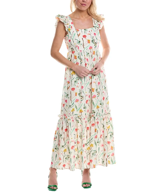Hot Sale CROSBY by Mollie Burch Byrdie Linen-Blend Midi Dress Now On Sale For Chic Urban Styles