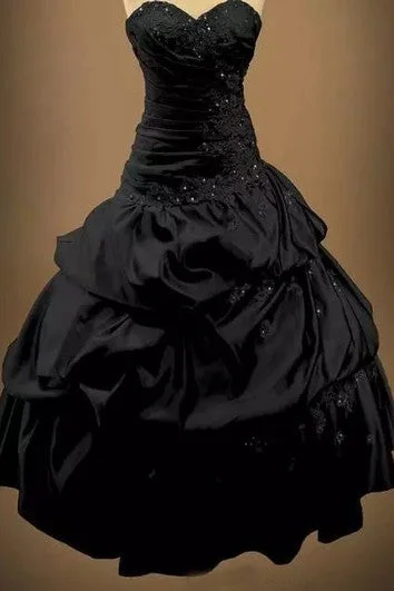 The Good Stuff Ball Gown Taffeta Straps Sleeveless Floor-length Chapel Train Wedding Dress with Beading and Ruffles Graceful Movement