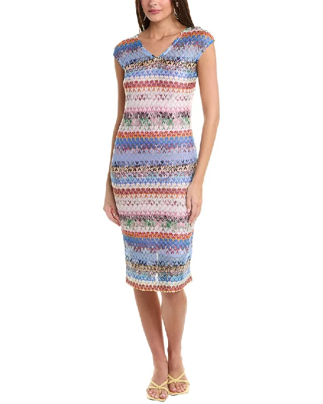 Boutique Styles M Missoni Knit Midi Dress Cottagecore Rustic Charm Style