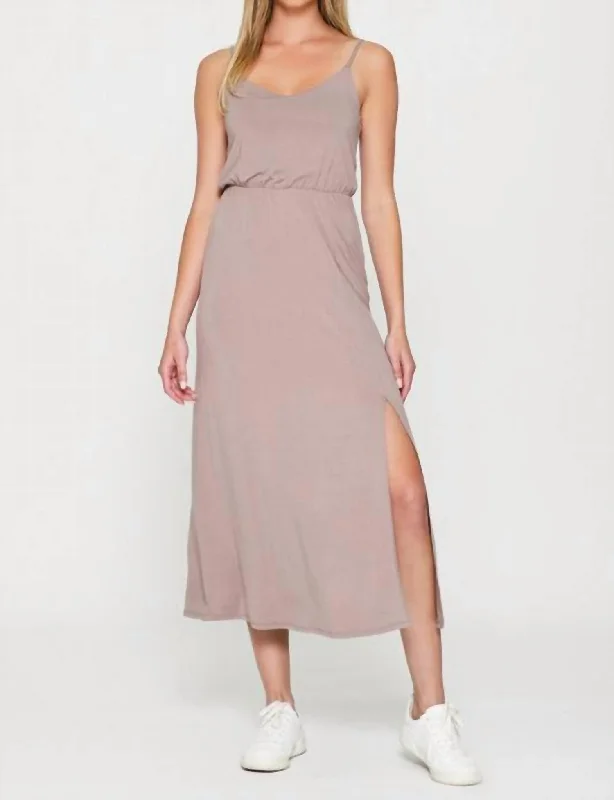 Save Big Cabana Summer Maxi Dress In Stucco Lightweight Fabric