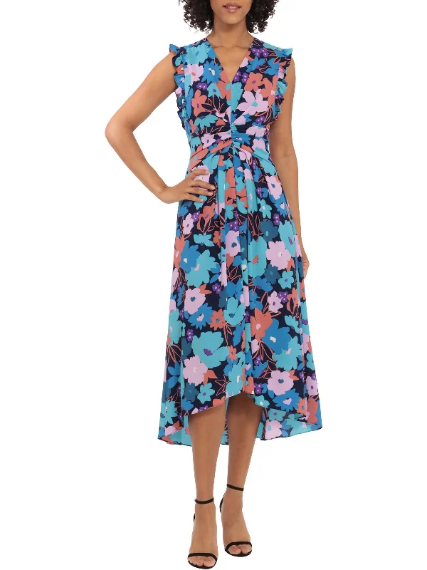 Classic Elegance Sales Womens Gathered Hi Low Maxi Dress Today Only