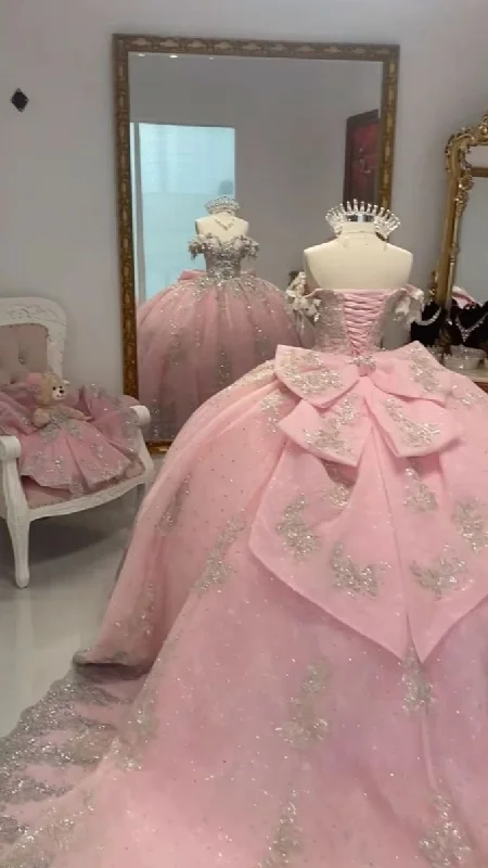 Cozy Comfort Style Sale Shiny Pink A Line Princess Quinceanera Dress Ball Gown, Sweet 16 Dress Y7770 Grab Romantic Date - Night Styles Now