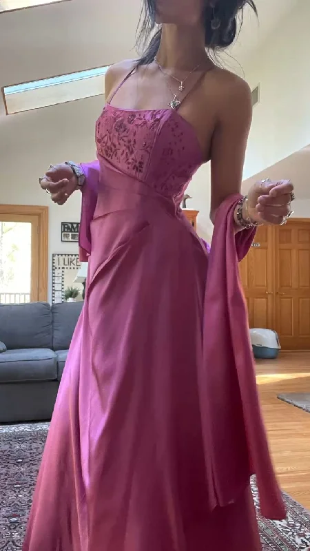 Special Offers, Don't Miss Gorgeous Pink A Line Beaded Prom Dress Long Evening Gown Y7532 Big Savings On Minimalist Office Styles