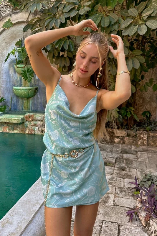 Exclusive Sale Sterling Floral Satin Mini Dress Final Clearance