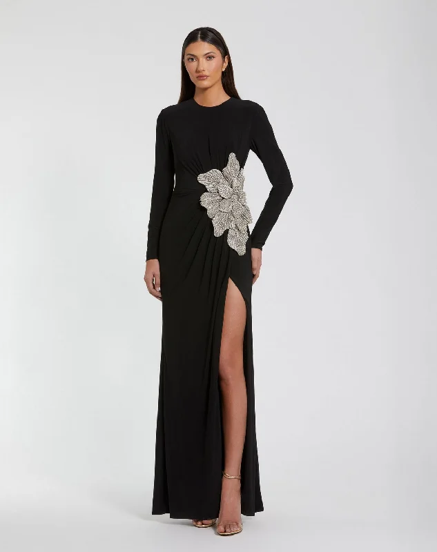 Limited Stock, Big Discounts Mac Duggal 11809 Formal Prom Fitted Long Sleeve Dress Feminine Grace