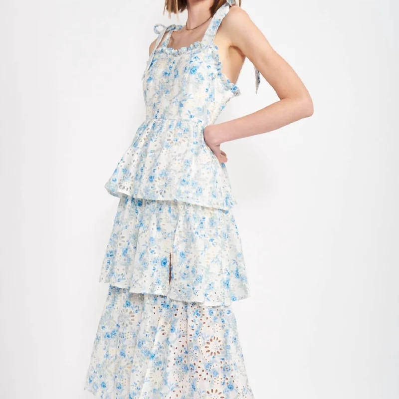 Stylish Savings Claire Midi Dress In Light Blue Coastal Beach - Inspired Style