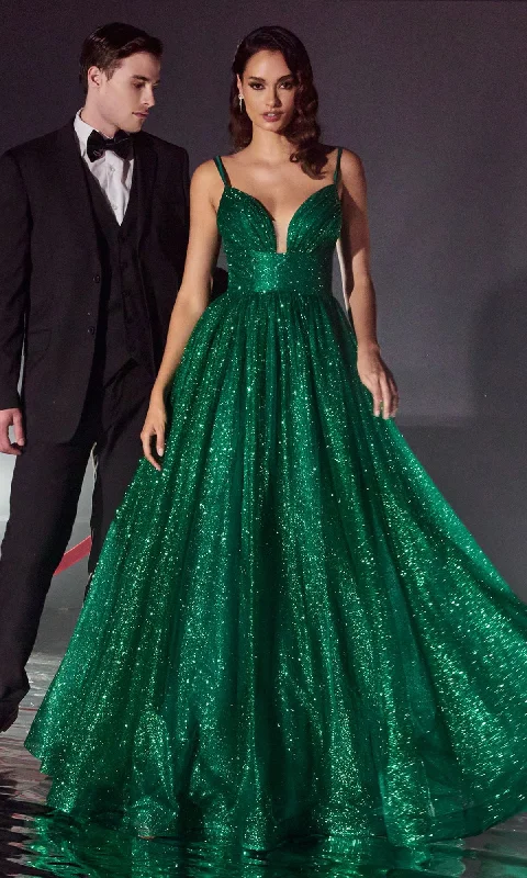 Big Savings Corset-Back Long Glitter Prom Ball Gown CD996 Tropical Island - Inspired Attire
