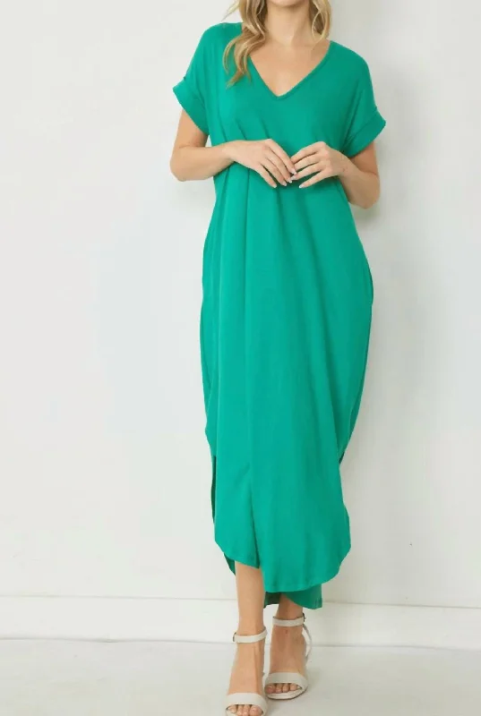 Shop Sales Everyday Maxi Dress In Green Feminine Flow