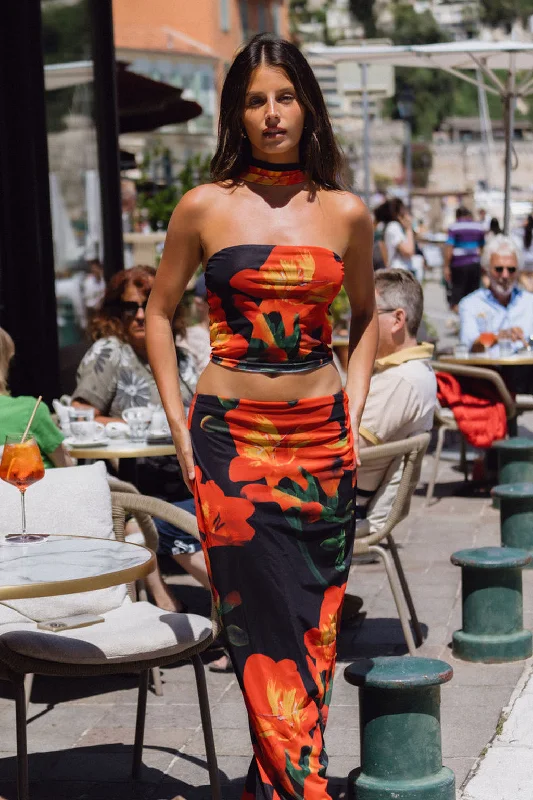 Summer Fashion Amour Floral Maxi Skirt Mid - Season Sale