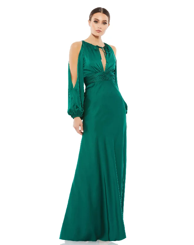 Mega Sales Mac Duggal 55397 Long Sleeve Formal Evening Dress Graceful Cut