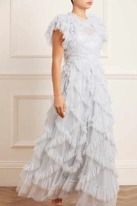 Street Style Discounts Genevieve Ruffle Gown Charming Silhouette