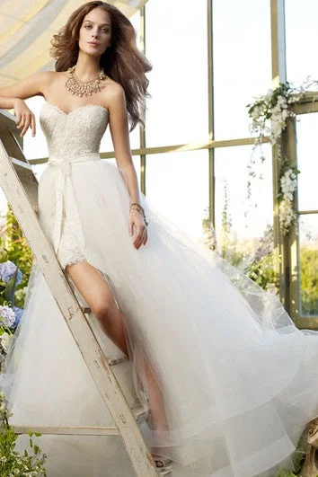 Casual Chic Deals Sassy Lace Mini Dress With Detachable Tulle Overskirt Limited - Stock