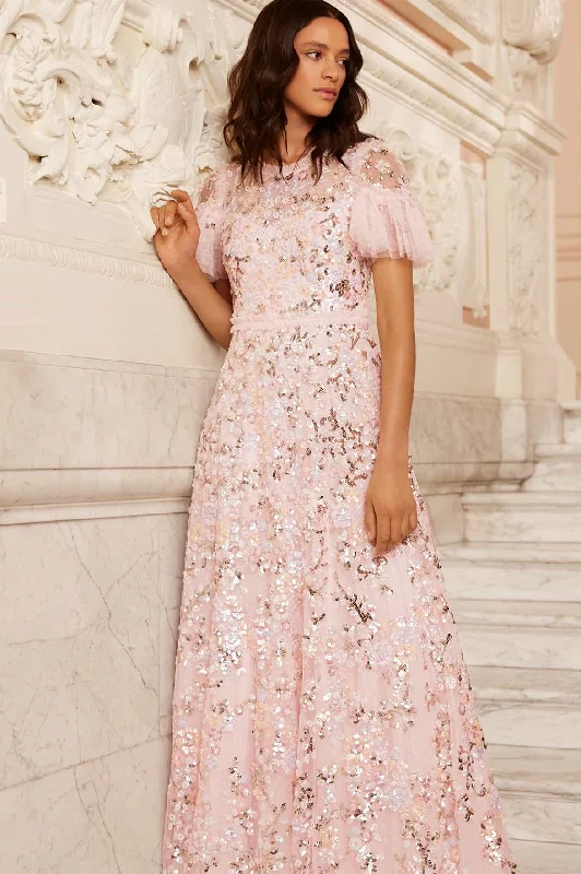 Fashionable Comfort Promotions Dream Garland Gloss Round Neck Gown Buy More, Save More