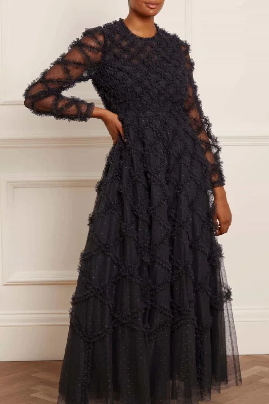 Premium Style Offers Evelyn Long Sleeve Gown Rustic Countryside Charm Look