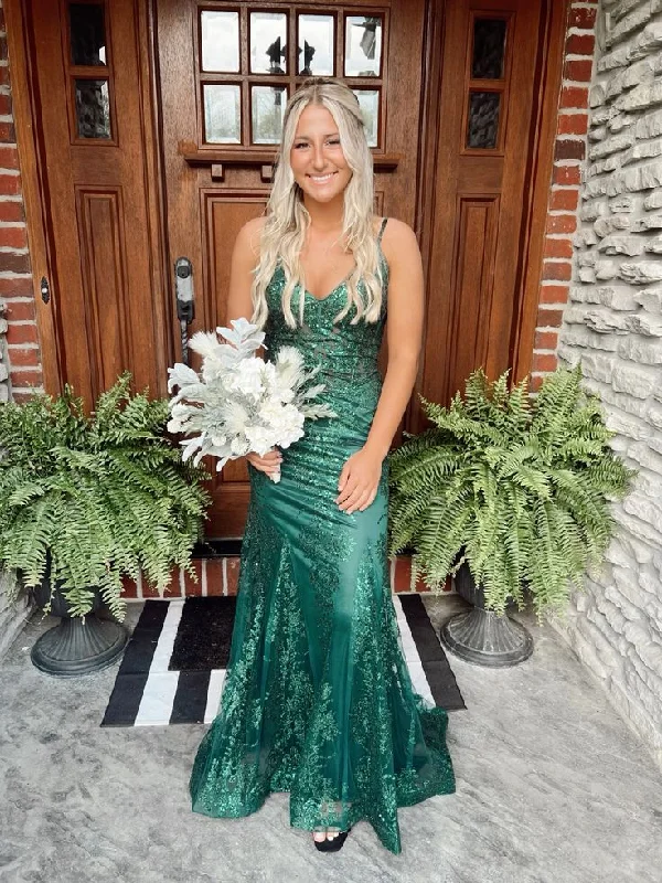 Premium Fashion Elegant Emerald Green Mermaid Prom Dress,Senior Prom Gown Y7301 Limited - Edition Drops