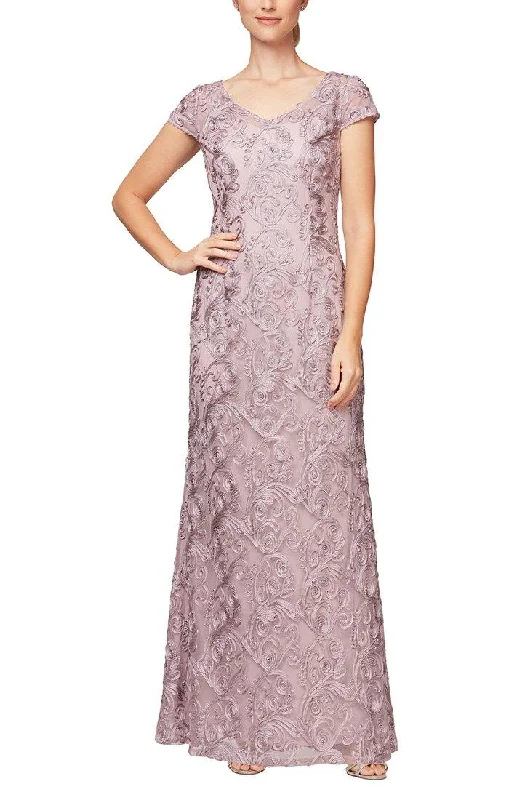 Trendy Threads Alex Evenings AE81171025 Long Mother of the Bride Dress Dreamy Draping