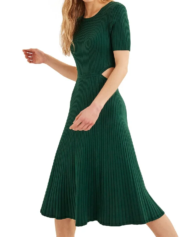 Chic Trend Collection Boden Cut Out Knitted Midi Dress Refined Look