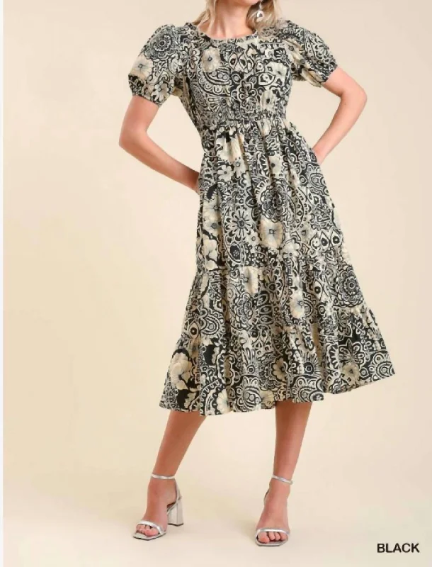 Huge Discounts This Week Just Smile Maxi Dress In Black Luxe Layering