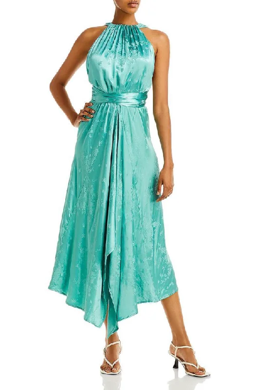 Women's Elegant Apparel Relaxed Fashion L - sabina musayev bright green halter midi dress Women's Elegant Apparel Relaxed Fashion L - sabina musayev bright green halter midi dress