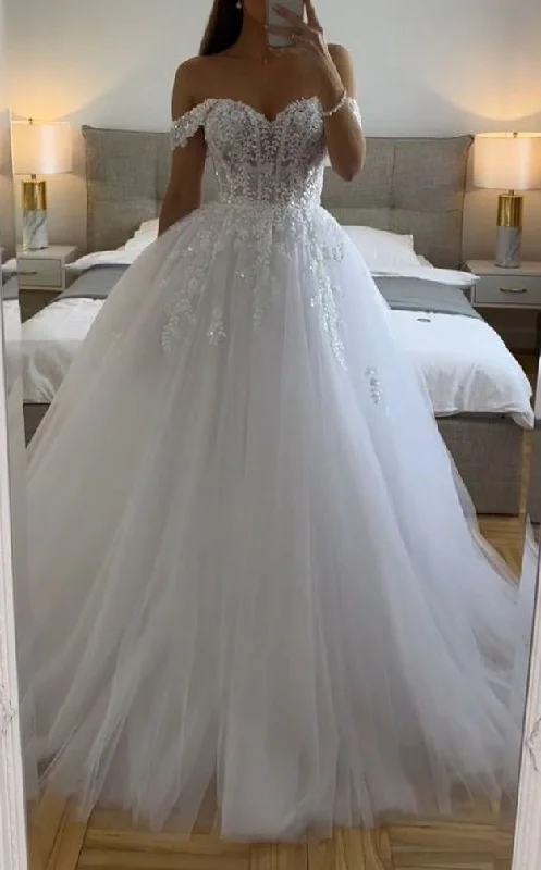 Women's Occasion Wear Clothes Limited Stock Women Lace Wedding Dresses Off Shoulder Appliques Bridal Gowns YWD240 Women's Occasion Wear Clothes Limited Stock Women Lace Wedding Dresses Off Shoulder Appliques Bridal Gowns YWD240