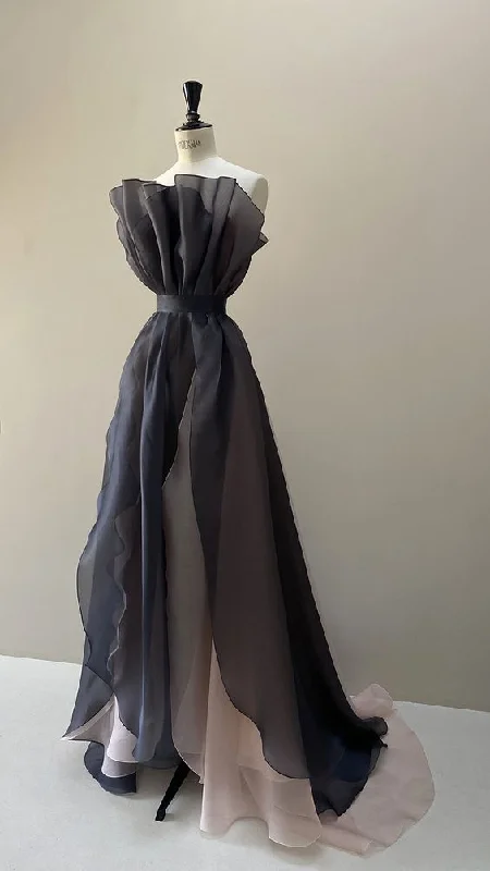 Glamorous Fashion Offers A-line Tulle Ruffle Prom Dress,Formal Gown Y4613 Elegant Ensemble