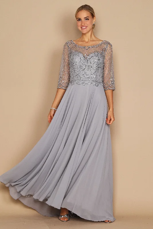 New Season Fashion Preview Long Sleeve Hand Beaded Mother of The Bride Dress Silver Nordic Minimalist Home Look