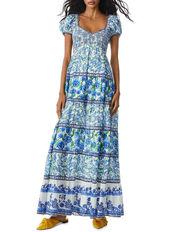 Bold Style Discounts Womens Printed Long Maxi Dress Feminine Flow