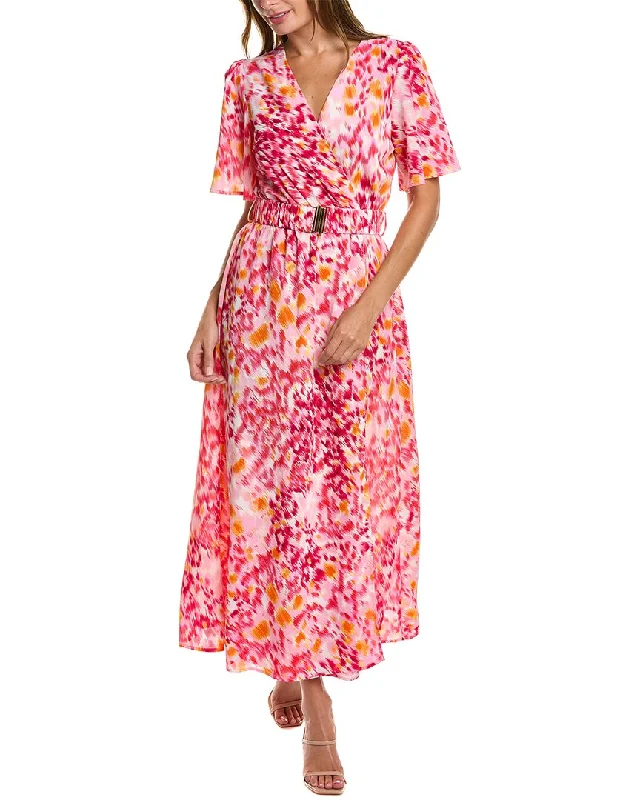 Vintage Style Deals ANNA KAY Belted Maxi Dress Elegant Contour