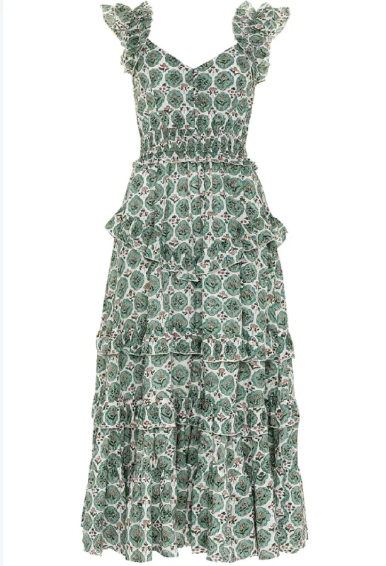 Unleash Your Trend Driven Style Alex Midi Dress In Mint/mauve Modern Glamour