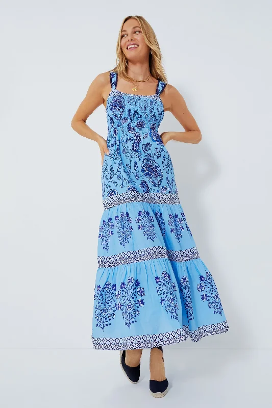 Plus-Size Women's Garments Best Sellers Blue Hebe Midi Dress