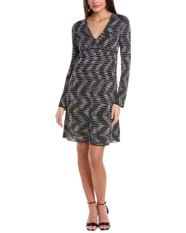 Fashion Forward M Missoni Midi Dress Feminine Soft - Hued Look