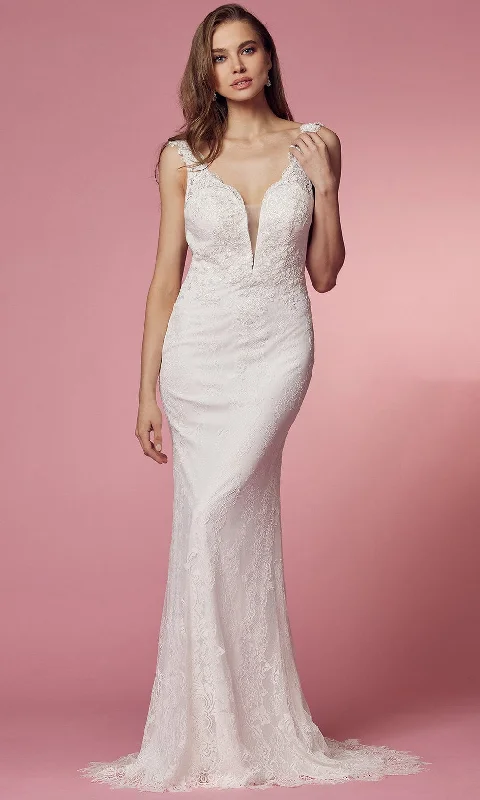 Style Redefined Nox Anabel Bridal - JS923 Sleeveless Lace Sheath Bridal Gown Refined Look