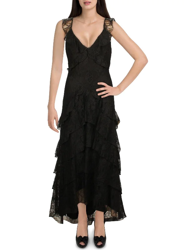 Best-Sellers Womens Lace Ruffled Maxi Dress Discounts On Casual Weekend Styles