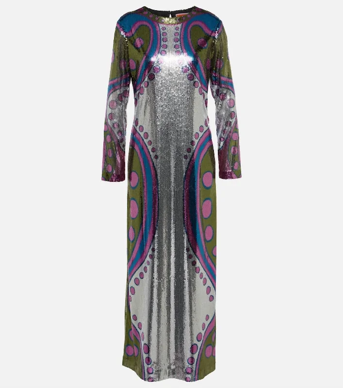 Get The Latest Trends Supreme Swing Maxi Dress In Multi Romantic Date - Night Ensemble