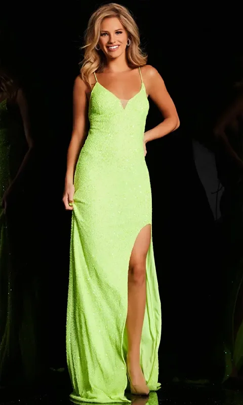 Break Fashion Norms JVN By Jovani JVN23284 Disco - Inspired Retro Dance Look