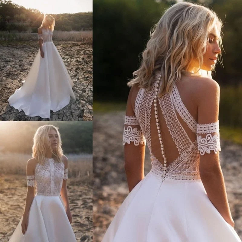Women's Fashion-Forward Apparel Dreamy Aesthetic Roycebridal Robe De Mariee Bohemian Wedding Dresses New Design Lace Satin Bridal Gowns Button Back A-Line Wedding Dress Women's Fashion-Forward Apparel Dreamy Aesthetic Roycebridal Robe De Mariee Bohemian Wedding Dresses New Design Lace Satin Bridal Gowns Button Back A-Line Wedding Dress