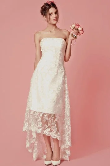 Edgy Fashion Deals Vibrant Sleeveless High Low Lace Gown Discounts On Casual Weekend Styles