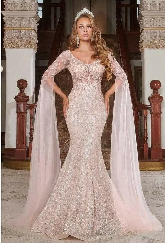 Chic Style, Always In Vogue Portia And Scarlett 22907 Long Formal Evening Gown Sale Limited - Time Bundle