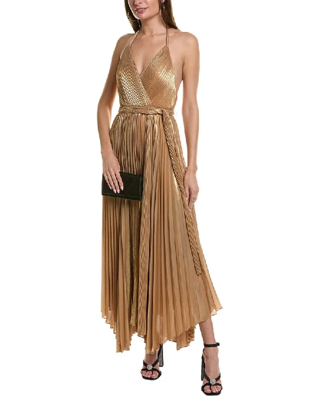 Sporty Fashion Offers alice + olivia womens  Arista Pleated Maxi Dress, 8 End - Of - Month Blowout