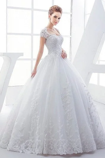 Limited Time Queen Anne Lace Elegant Wedding Ball Gown Dress With Corset And Keyhole Back Feminine Flow